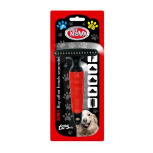 Zgrzebło do podszerstka dla psa i kota Pet Nova – 5w1, 16 zębów, do średniej i długiej sierści - M, 16 x 8,5 cm