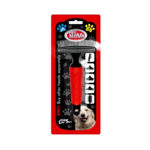 Trymer do podszerstka dla psa i kota Pet Nova - Desheder 5w1, do sierści krótkiej i średniej - M, 15 x 8,5 cm