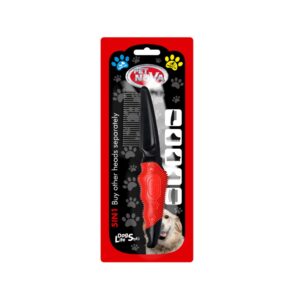 Zgrzebło do podszerstka dla psa i kota Pet Nova - 5w1, 27 zębów, do średniej i długiej sierści - M, 21 x 5,5 cm