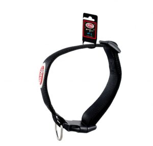 Obroża dla psa Pet Nova - Neoprene Comfort, nylonowa z podszyciem neoprenowym, czarna - S/L/XL