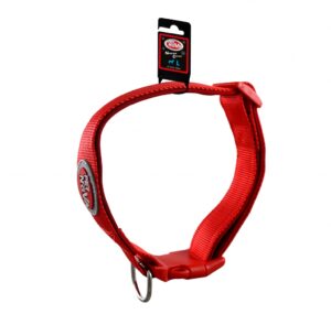 Obroża dla psa Pet Nova - Neoprene Comfort, nylonowa z podszyciem neoprenowym, czerwona - S/L/XL