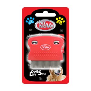 GRO-COMB-6CM-SHORT 3D Mini grzebień do sierści Pet Nova - plastikowy, do krótkiej sierści - zęby 1,4 cm