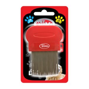 GRO-COMB-8CM-LONG Mini grzebień do sierści Pet Nova - plastikowy, do długiej sierści - zęby 4 cm