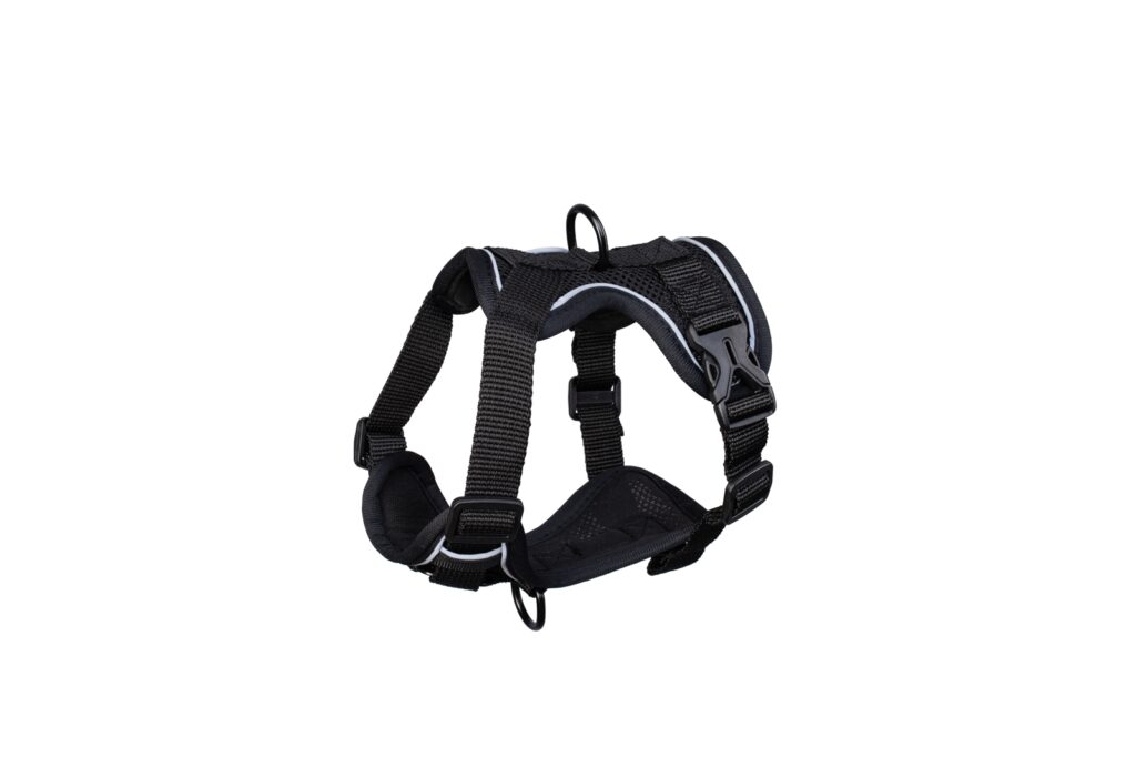 Szelki dla małych psów i kotów Pet Nova - Airy, czarne, oddychające - S/M/L/XL