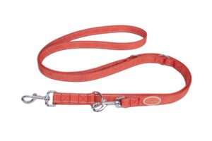 Smycz nylonowa dla psa Pet Nova - regulowana, odblaskowa, czerwona - S/L/XL