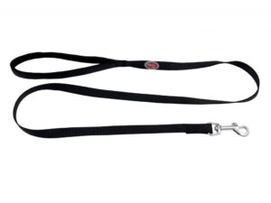 Smycz nylonowa dla psa Pet Nova - z uchwytem neoprenowym, czarna - S/L/XL