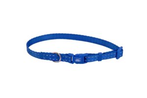 Obroża dla kota Pet Nova - nylonowa, regulowana, z przeszyciem odblaskowym, niebieska - XS, 1,0 cm, regulacja 25-35 cm