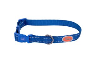 Obroża dla psa Pet Nova - nylonowa, regulowana, z przeszyciem odblaskowym, niebieska - S/L/XL