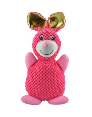 Pluszowy królik dla psa Pet Nova - różowy, piszczący - 35 cm