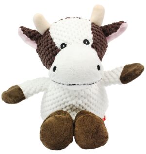 PLU-COW Pluszowa krowa dla psa Pet Nova - piszcząca - 32 cm