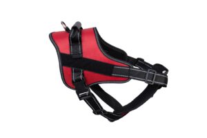 Szelki treningowe dla średnich i dużych psów Pet Nova - Rescue, czerwone, z uchwytem - S/M/L/XL