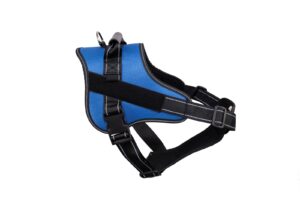 Szelki treningowe dla średnich i dużych psów Pet Nova - Rescue, niebieskie, z uchwytem - S/M/L/XL