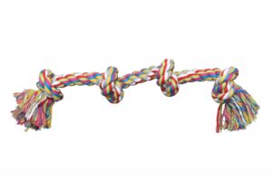 rope 4knot 55cm Sznur bawełniany dla psa Pet Nova - Superdental, 4 węzły - 55 cm
