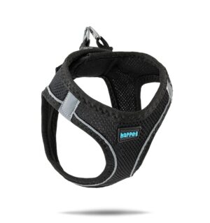Szelki Air Comfort dla psa Happet czarne - S/M/L/XL