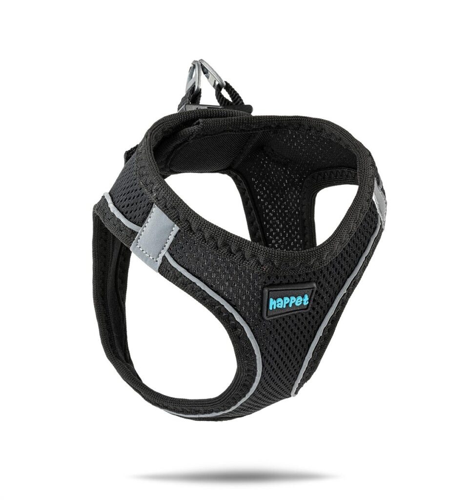 Szelki Air Comfort dla psa Happet czarne - S/M/L/XL
