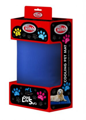 Mata chłodząca dla psa i kota Pet Nova - wodoodporna, niebieska - S/L