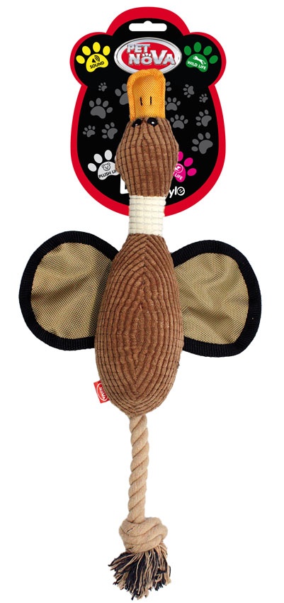 Pluszowa dzika kaczka dla psa Pet Nova - piszcząca - 45 cm - obrazek 2