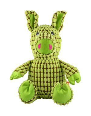 Pluszowa świnka dla psa Pet Nova - zielona, piszcząca - 34 cm