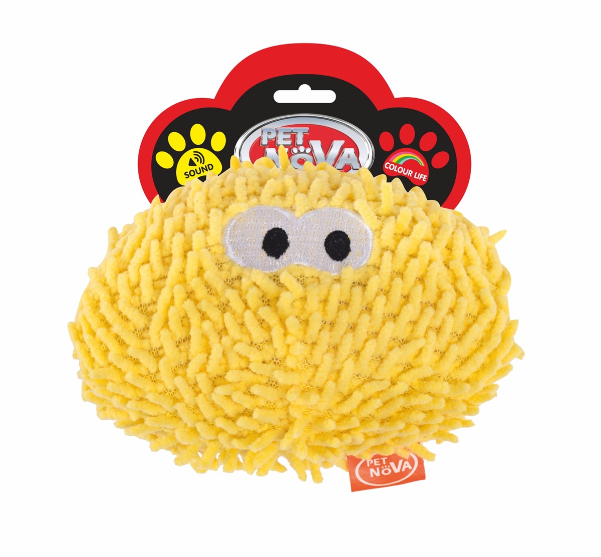 Pluszowa piłka dla psa Pet Nova - piszcząca - 11 cm - obrazek 2