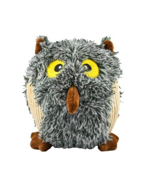 Pluszowa sowa dla psa Pet Nova - szara, piszcząca - 15 cm